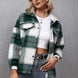 Plaid Long Sleeve Shirt Jacket
