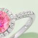 1 Carat Moissanite 925 Sterling Silver Halo Ring
