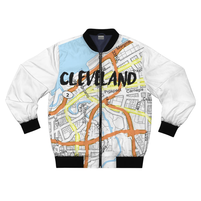 Cleveland Kimante White AOP Bomber Jacket