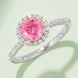 1 Carat Moissanite 925 Sterling Silver Halo Ring
