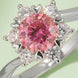 1 Carat Moissanite 925 Sterling Silver Cluster Ring