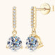 2 Carat Moissanite 925 Sterling Silver Drop Earrings