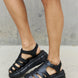Qupid Platform Cage Stap Sandal in Black