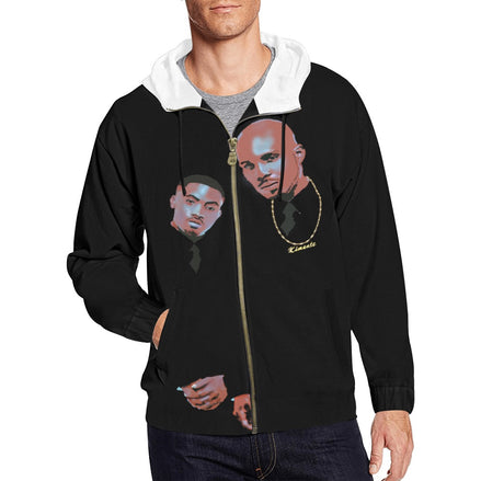 Kimante's Belly Men's All Over Print Full Zip Hoodie Jacket