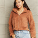 Zip-Up Collared Teddy Jacket