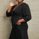 Culture Code Full Size Surplice Flare Ruching Dress