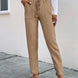 Texture Drawstring Pants with Pockets