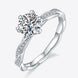 1 Carat Moissanite 925 Sterling Silver Ring