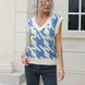 Houndstooth V-Neck Sweater Vest