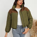 Two-Tone Zip-Up Puffer Jacket
