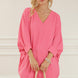 V-Neck Batwing Sleeve Mini Dress