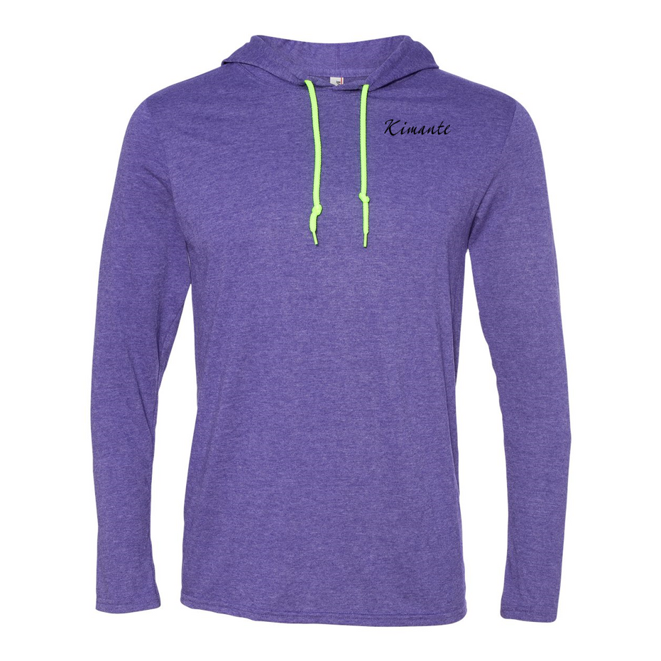 Kimante Black Logo Long Sleeve Hooded T-Shirt - Kimante Discounted Fashionionable clothing 