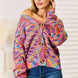 Woven Right V-Neck Long Sleeve Cardigan