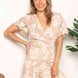 Double Take Floral Lace Pompom Detail Tie-Waist Flutter Sleeve Dress