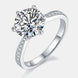 3 Carat Moissanite Side Stone Ring