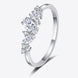 Adored Moissanite Rhodium-Plated Ring