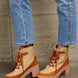 East Lion Corp Lace Up Lug Booties