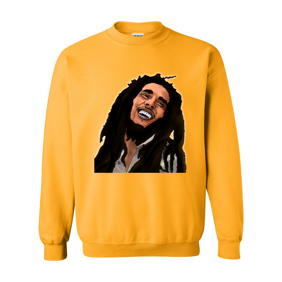 Kimante Bob Marley Large Face Crewneck - Kimante Discounted Fashionionable clothing 