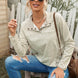 Leopard Print Snap Front Sweatshirt