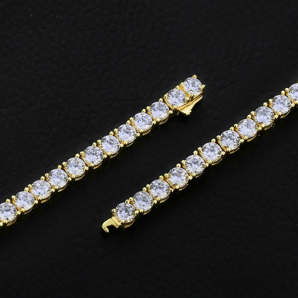 3/4/5mm Tennis Bracelet 14K Gold Plated by Bling Proud | Urban Jewelry Online Store