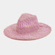 Fame Checkered Straw Weave Sun Hat