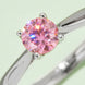 Moissanite Contrast 925 Sterling Silver Solitaire Ring