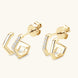 Moissanite 925 Sterling Silver Double-Layered Earrings