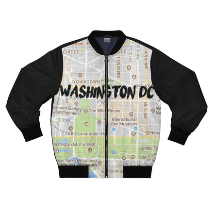 Washington D.C Kimante Black AOP Bomber Jacket
