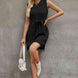 Round Neck Slit Sleeveless Sweater Dress
