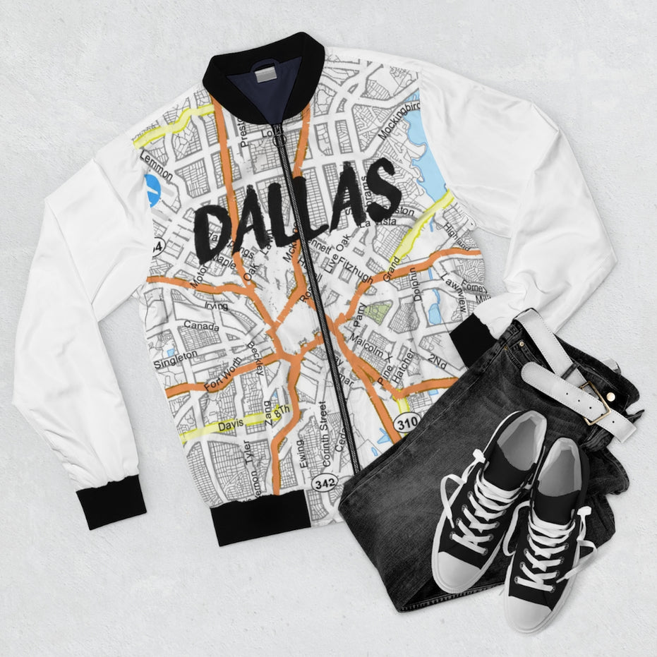 Dallas Kimante White AOP Bomber Jacket