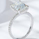 4 Carat Moissanite 4-Prong Side Stone Ring