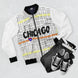 Chicago Kimante White AOP Bomber Jacket