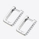 Moissanite Geometric 925 Sterling Silver Earrings