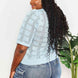 Double Take Ribbed Trim Round Neck Knit Top