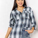 Double Take Plaid Dropped Shoulder Shirt