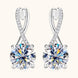 4 Carat Moissanite 925 Sterling Silver Earrings