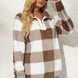Plaid Half Zip Long Sleeve Sweatshirt