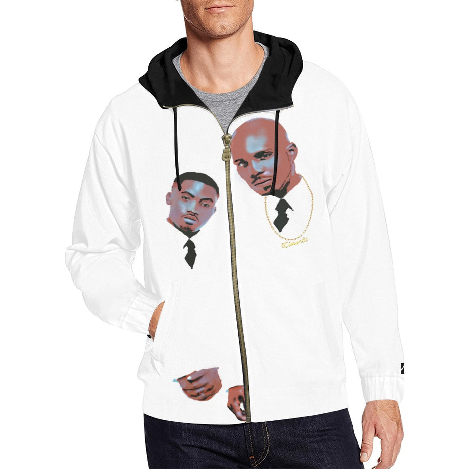 Kimante's Belly Men's All Over Print Full Zip Hoodie Jacket