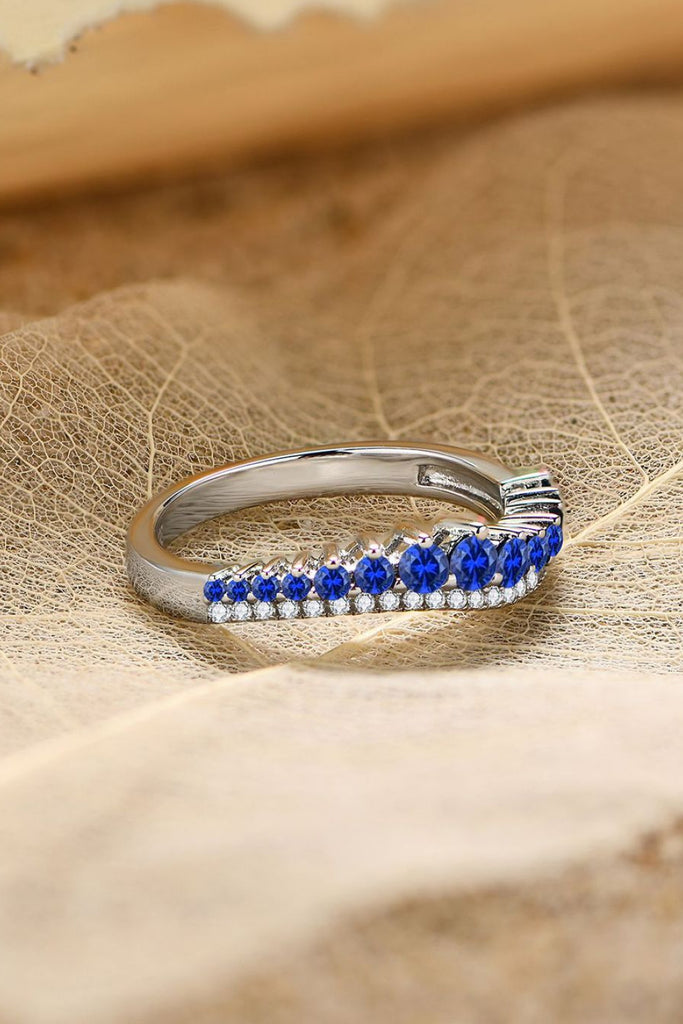 Lab-Grown Sapphire 925 Sterling Silver Rings