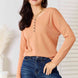 Basic Bae Half Button Long Sleeve Top