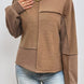 Exposed Seam Round Neck Long Sleeve Sweatshirt