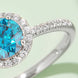 1 Carat Moissanite 925 Sterling Silver Halo Ring