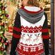 Double Take Full Size Christmas Drawstring Long Sleeve Hoodie