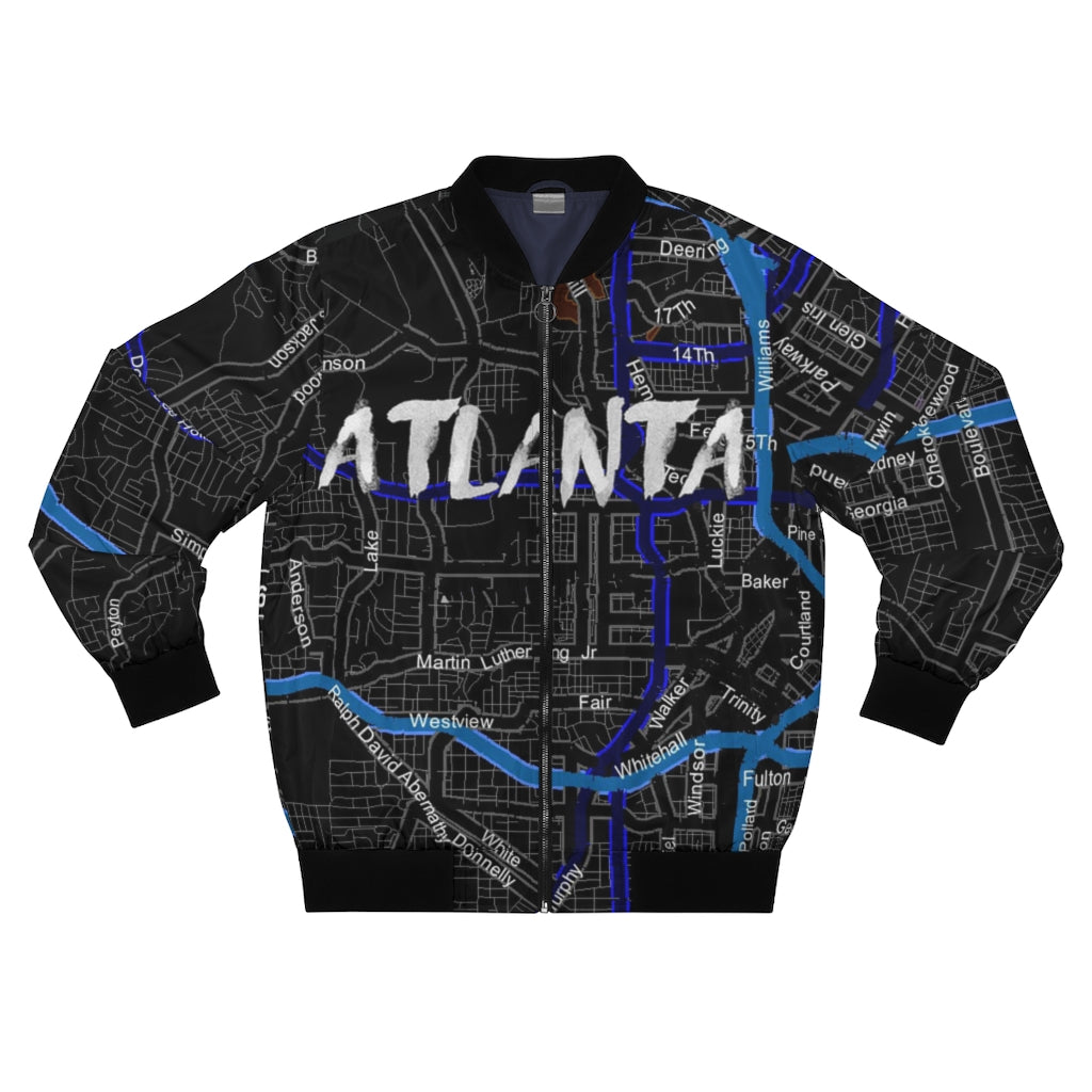 Atlanta Kimante All Black AOP Bomber Jacket