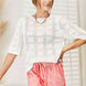 Double Take Ribbed Trim Round Neck Knit Top