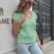 Cable-knit V-Neck Sweater Vest