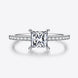 1.21 Carat Moissanite 925 Sterling Silver Side Stone Ring