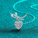 1 Carat Moissanite Heart Pendant Necklace