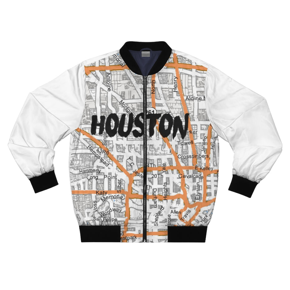 Houston Kimante White AOP Bomber Jacket
