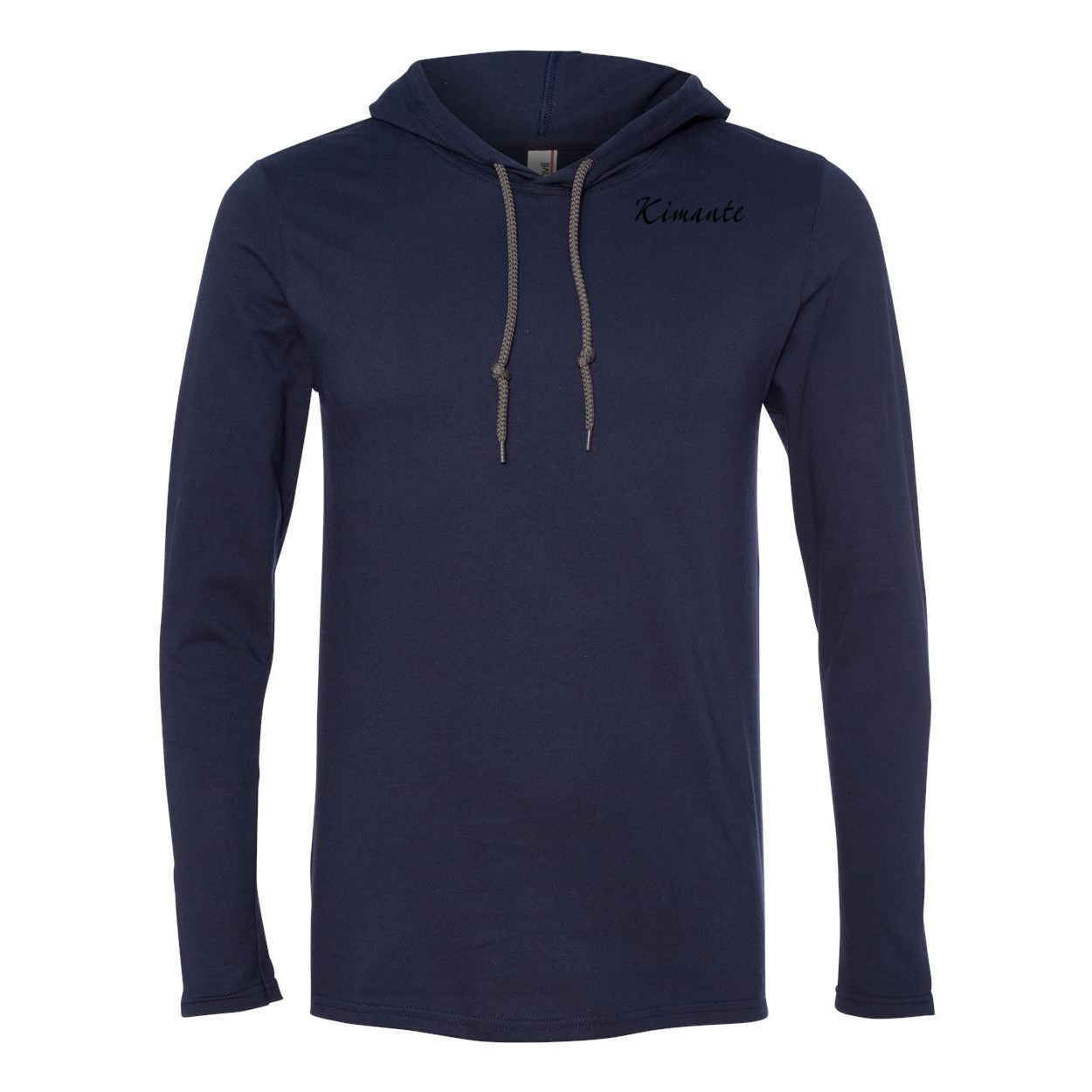 Kimante Black Logo Long Sleeve Hooded T-Shirt - Kimante Discounted Fashionionable clothing 